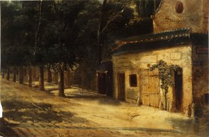 Le coin de la rue du Faubourg-Saint-Honoré, arrondissement actuel 8e, entre 1820 et 1840