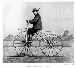 Le vélocipède Michaux - dans Le centaure, gravure, Bibl. de la ville de Paris - Unknown artist