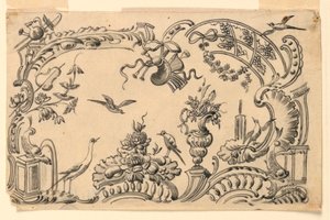 Feuille avec motifs pour décorations de tabatières