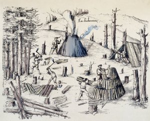 Les charbonniers - dans « La croix aux mines » - Unknown artist