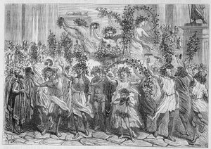 Les fêtes de Bacchus à Athènes (Grèce antique) - dans Les merveilles de l
