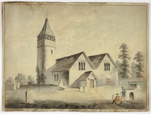 Homme, femme et enfant dans le cimetière de l