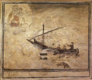 Homme à la mer. Voto du 16ème siècle de l