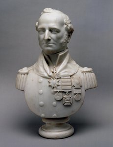 Buste en marbre du major-général Sir Charles Philip Belson, KCB - Unknown artist
