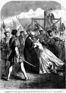 Margaret Roper disant adieu à son père Thomas More (1478 - 1535), près de la Tour du Quai
