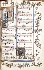 Missel de Saint Denis, vers 1350. Miniature représentant Clotaire et Dagobert - Unknown artist