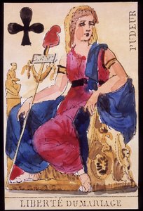 Modestie : « Liberté de mariage » - Carte de jeu révolutionnaire - Unknown artist