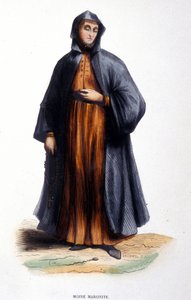 Moine maronite. Gravure d