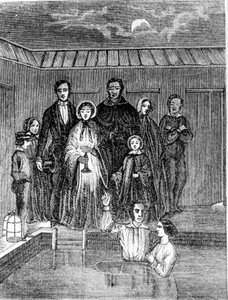 Baptême mormon. Gravure du 19ème siècle. - Unknown artist