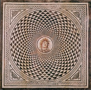 Sol en mosaïque avec tête de Méduse - Unknown artist