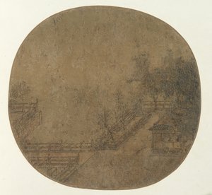 Terrasse de montagne et pavillon - Unknown artist