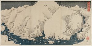 Montagne et Rivière sur la Route de Kiso - Unknown artist