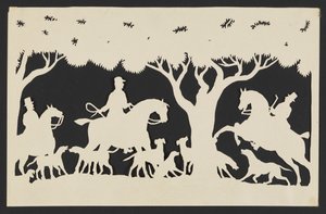 Chasseurs de renards montés avec leurs chiens - Unknown artist