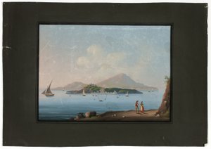 Naples avec le Vésuve - Unknown artist