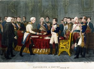 Napoléon Ier (1769 - 1821) rencontre Alexandre Ier à Erfurt en 1808 - Unknown artist