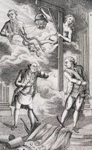 Necker jugé par le tribunal de la lanterne - dans « Supplément à la vie privée et ministère de M. Necker, Directeur général des Finances » par un citoyen, éd. Pellet, Genève - Unknown artist