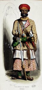 Sous-officier cipaye (Inde) - gravure - Unknown artist