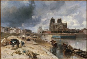 Notre-Dame vue du Quai de la Tournelle - Unknown artist