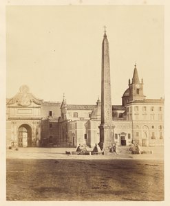 [Obélisque sur la Piazza del Popolo]. - Unknown artist