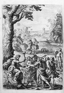 Ovide (Ovidius) - illustration pour le livre 15 - (P. Ovidii Nasonis Metamorphose libri XV avec des notes de TH. Farnabii.) note de Thomas Farnaby (Farnabia) (1575-1647) - Unknown artist