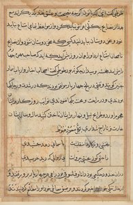 Page des Contes du Perroquet (Tuti-nama) : page de texte - Unknown artist