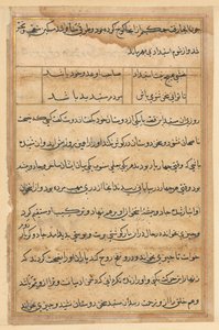 Page des Contes du Perroquet (Tuti-nama) : page de texte - Unknown artist