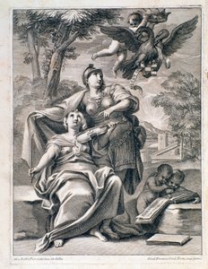 Page de frontispice de la partition musicale de « Opus 1 » (12 concerti grossi) par Pietro Locatelli (1695-1764) - Partition pour « 12 concertos grossos » par Locatelli 1721 Bologne, musée civique musical - Unknown artist