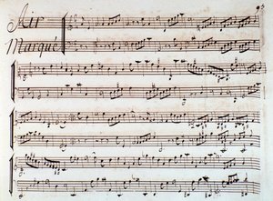 Page de partition musicale de Castor et Pollux, tragédie lyrique par Rameau (1737) - Unknown artist