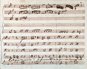 Page de la partition musicale de Estinguere vorrei aria dans Griselda, opéra d
