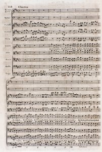 Page de la partition du chœur « Hallelujah » dans 