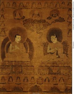 Bannière peinte (Thangka) des enseignants de la lignée Sakyapa