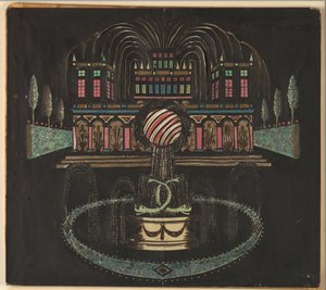 Palais et fontaine - Unknown artist