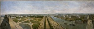 Panorama de Paris depuis le toit du Pavillon de Flore aux Tuileries, ca. 1833 - Unknown artist