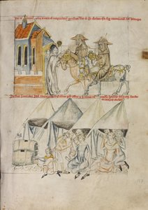 Messagers pontificaux apportant des documents concernant la canonisation de sainte Edwige par Clément IV ; Réception de la nouvelle de la canonisation de sainte Edwige