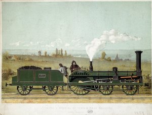 Locomotive de passagers du chemin de fer de Strasbourg (système Crampton) - Unknown artist