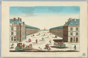 Peep-show, Vue Perspective de la Place Dauphine de Paris, du Côté de la Rue de Harlay, No. 162