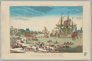 Peep-show, Vue Perspective des Bassins du Port de Brest, No. 24 - Unknown artist