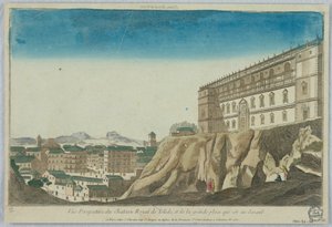 Peep-show, Vue Perspective du Château Royal de Tolède, et de la Grande Place Qui Est Au Devant - Unknown artist