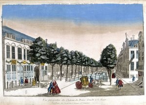 Vue en perspective de La Haye : les canaux et le château du Prince Gracht - Unknown artist