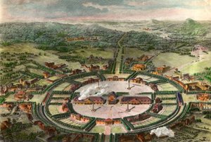 Vue en perspective des Salines Royales d
