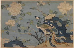 Phénix parmi les rochers et les fleurs - Unknown artist
