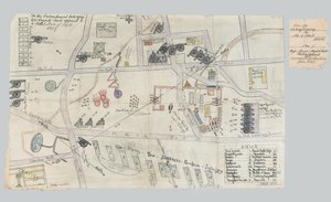Plan des tranchées à Cawnpore, juin 1857 - Unknown artist