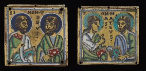 Paire de Plaques : Simon et Thaddée et Thomas et Matthieu - Unknown artist
