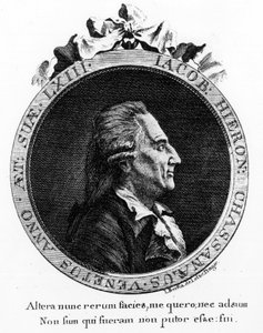 Portrait de Casanova (1725 - 1798) - portrait en frontispice, dans « Histoire de ma fuite des prisons de la République de Venise », écrit à Dux en Bohême