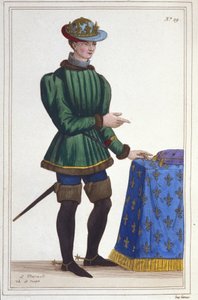 Portrait de Charles VII (1403 - 1461), roi de France gravure de 1830 - Unknown artist