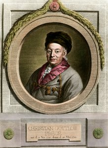 Portrait de Christian Frege (1715-1781) mathématicien et philosophe allemand Gravure du 18ème siècle Collection privée - Unknown artist