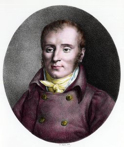 Portrait de François Xavier Bichat (1771 - 1802), médecin français. Gravure du XVIIIe siècle. Collection privée.