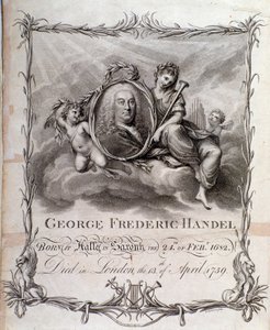 Portrait de Georg Friedrich Handel (gravure) - Unknown artist