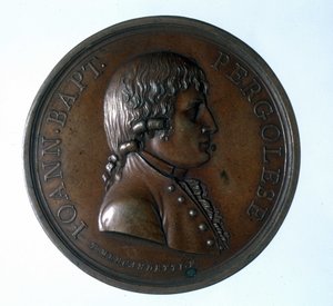 Portrait de Giovanni Battista Pergolesi (Jean Baptiste Pergolese, Jean-Baptiste) (1710 - 1736). Médaillon en bronze. Museo della Scala. Milan - Unknown artist