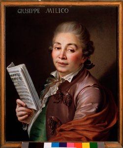 Portrait de Giuseppe Millico (1737-1802) castrat italien Peinture anonyme. XVIIIe siècle Bologna, civico museo musicale - Unknown artist